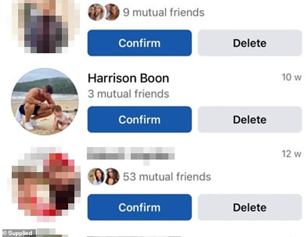 Harrison previously sent Bronte a Facebook friend request, but she put it on hold (as seen here).  This evidence goes against the show's claims that the contestants are 