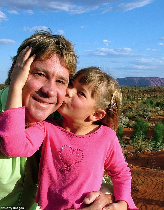 Bindi, now a mother of one, launched her music career in 2006 by releasing her debut album, Bindi Kid Fitness with Steve Irwin and The Crocmen.  (Pictured of her with her late father Steve of her)