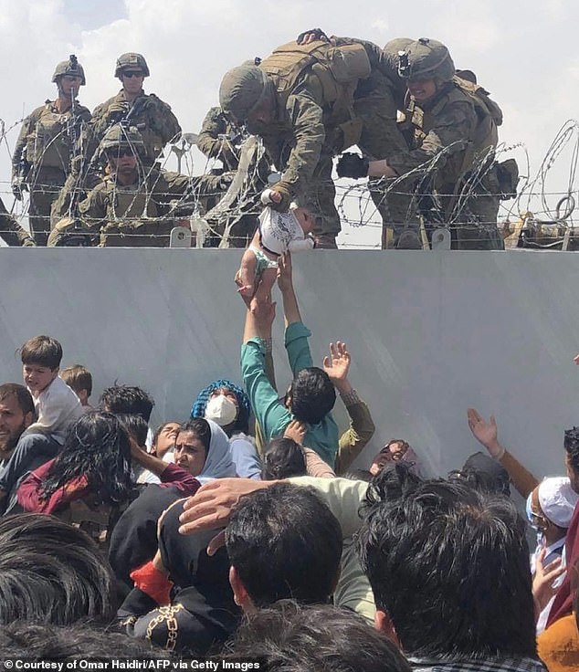 The US withdrawal and the Taliban takeover triggered chaotic scenes at the Kabul airport.  In an iconic photo, a baby is seen being handed over to a US Marine. House Republicans demand answers from Biden administration on what went wrong