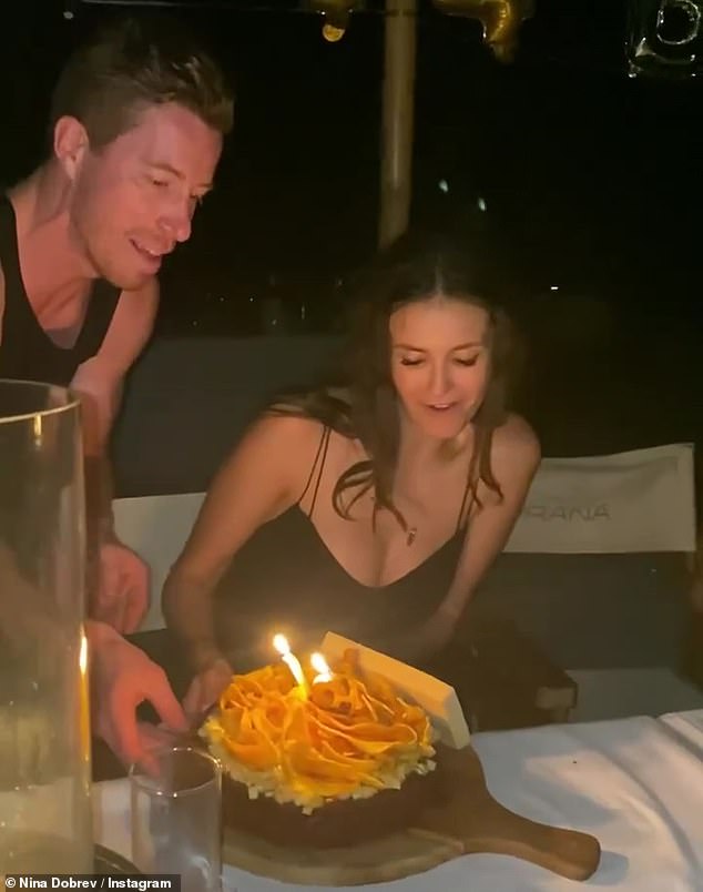 Video: She also shared a short video of her boyfriend Shaun White presenting her with a birthday cake while all her friends sang Happy Birthday around her.