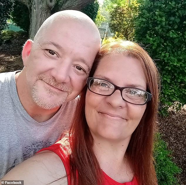 Rose Marie Counts says she has trouble working at Sheetz because of her dental work, because company policy is to hire people with perfect teeth.  She is shown here with her fiancé, Shawn Chapman.