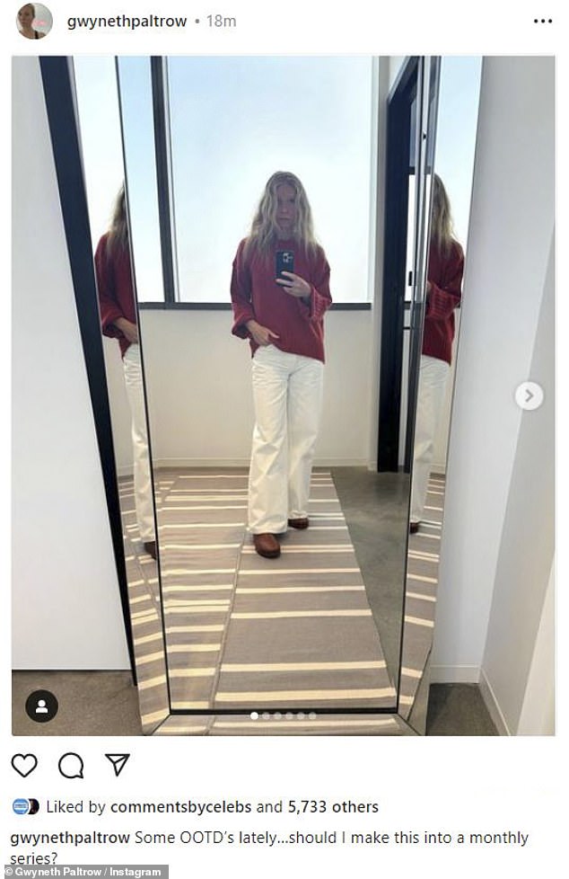 Showing off her style: In the snap carousel caption, the star wrote: 
