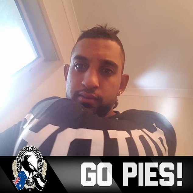 Go Pies: Collingwood fan Yusuf Amir, 29, is accused of stealing Dustin Martin's car