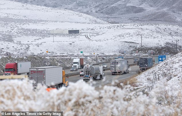 Snow was seen in Gorman, California on January 30.  Gorman sits over Los Angeles.