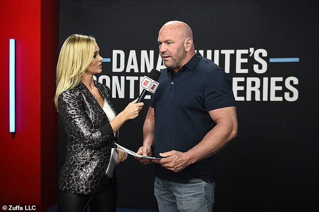 In 2022, Sanko (pictured with UFC boss Dana White) lashed out at critics who claimed he only got his job because of his looks.