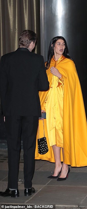 Date night!  The musician was joined by his fiancée Karima McAdams as they were photographed leaving the party.