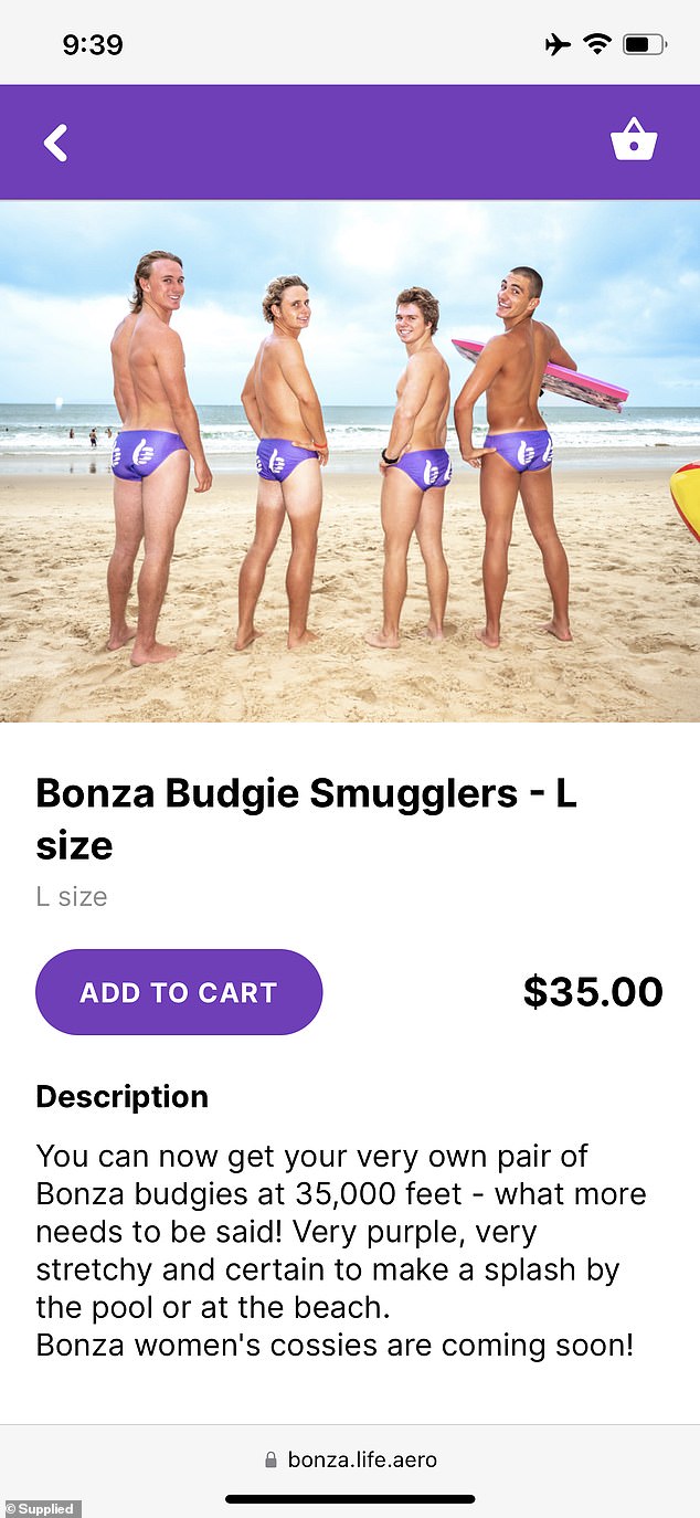 The airline focuses on being for all Australians and so in an Aussie twist, all Bonza staff are known as 'Bonza legends' and even branded budgie smugglers can be bought while in the air at through your app.