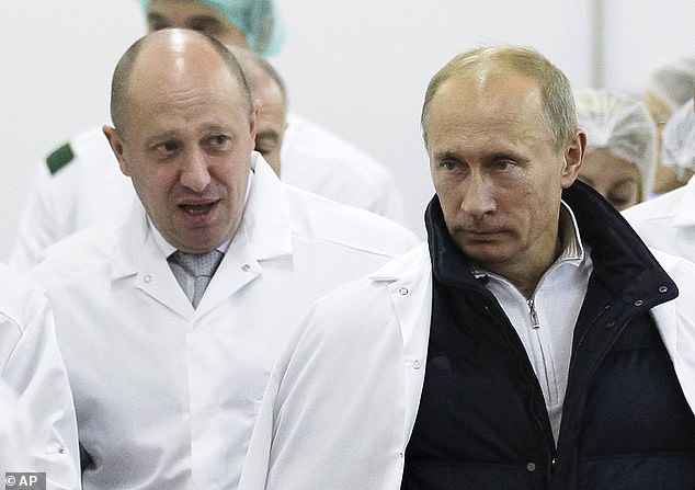 The Wagner group was founded in 2014 and is led by Yevgeny Prigozhin (left), nicknamed the 