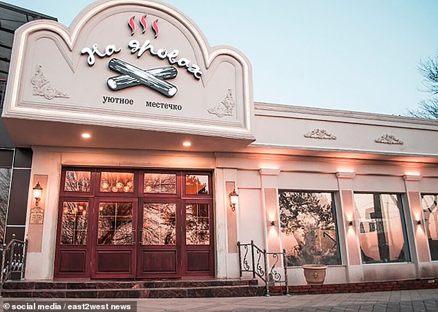 Restaurant Na drovakh - or On Firewood - in Krasnodar. The couple's private conversation was evidently reported to the police by a staff member