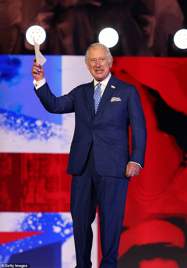 A coronation to look forward to: King Charles, pictured during the Queen's Platinum Party, is said to want a party that celebrates the diverse nature of the nation.