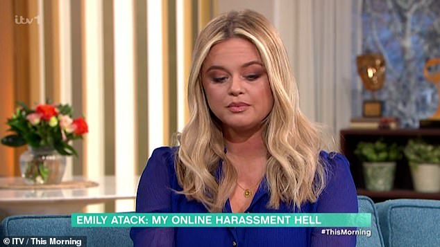 Nightmare: Appearing in Tuesday's edition of This Morning, an emotional attack revealed that one of her abusers repeatedly bombarded her with inappropriate messages.