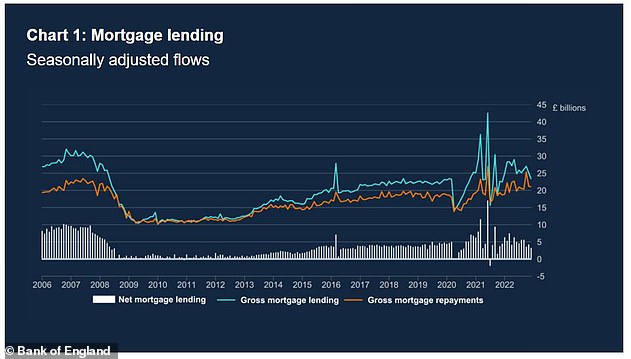 Mortgage lending fell by more than a fifth in December compared to the previous month