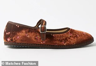 Vibi Venezia Whipstitched Velvet Mary Jane Flats: $88