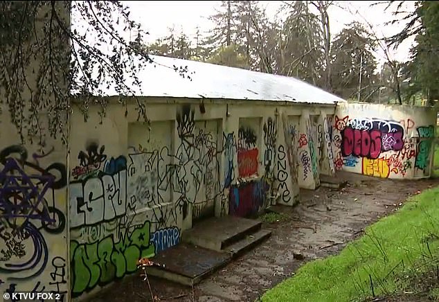 A human skeleton was discovered in Building 21 on the UC Berkeley campus.  The graffitied building has not been used for 'many years'