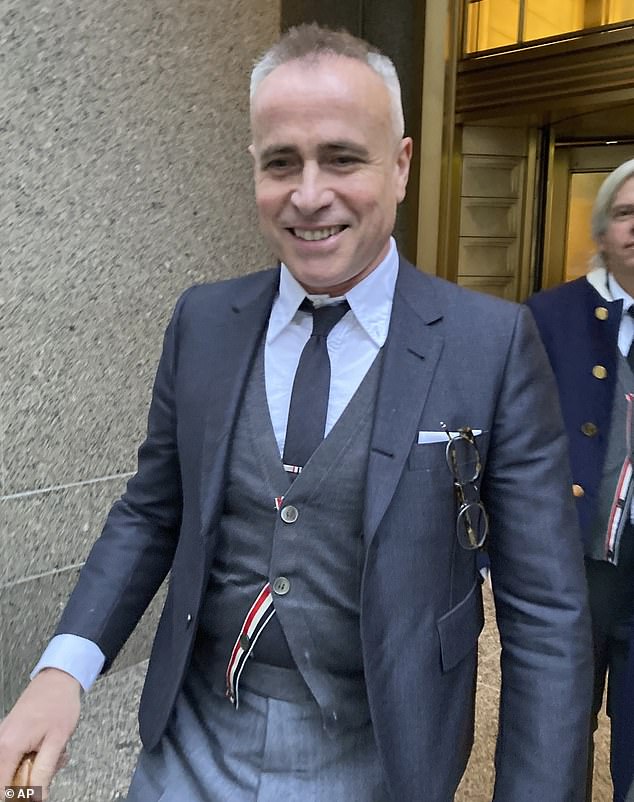 The sportswear giant wanted more than £6.4m in damages from Thom Browne (pictured), arguing that his designs were too similar to his trademark three stripes.