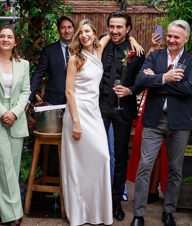 All over the place: Heard Alex Zane and his artist wife Nettie Wakefield have already split, just five months after their London wedding celebrations (pictured)