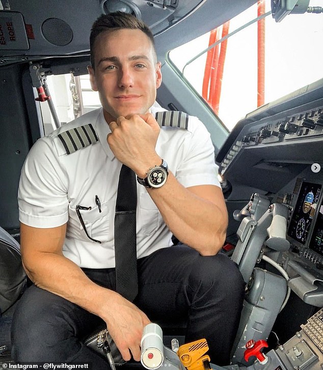 Garrett, 29, from North Carolina, has amassed more than 600,000 followers on Instagram and a similar number on TikTok, with his posts detailing life behind the scenes as a pilot.