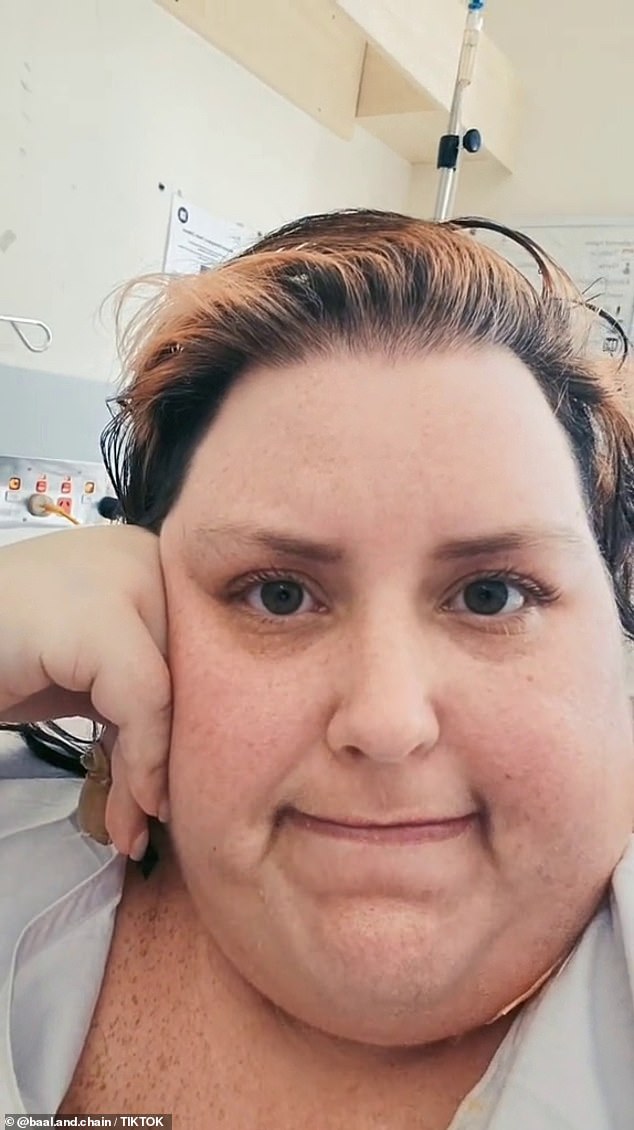 A woman (pictured) revealed why she took a week to respond to online comments about her.