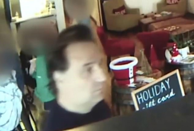 New security video obtained by 7NEWS shows Brian Walshe, 46, at the Press Juice Bar in Norwell, Massachusetts, placing a mid-morning order.