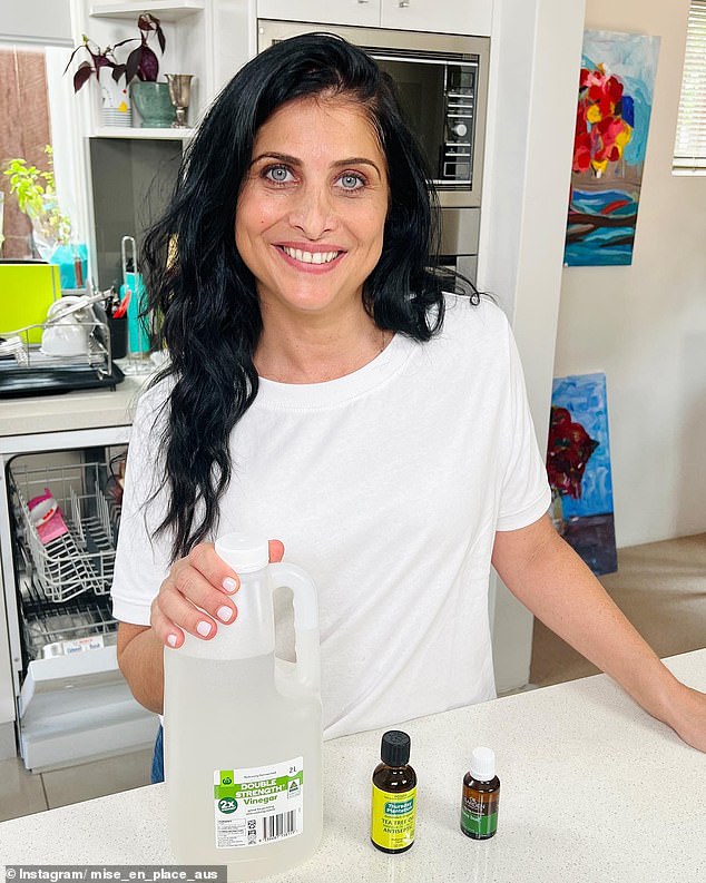 Organization queen Anita Birges (pictured) from Sydney, has shared her quick and easy hack for cleaning kids' water bottles from dirt and mold.