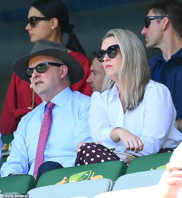 Anthony Albanese (pictured with partner Jodie at the Boxing Day Test) responded after the opposition leader sent an open letter about