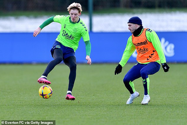 The youth squad player has missed the last three days of training at Everton's Finch Farm base