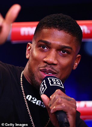 Anthony Joshua (pictured) will face Jermaine Franklin when he returns to the ring in April.