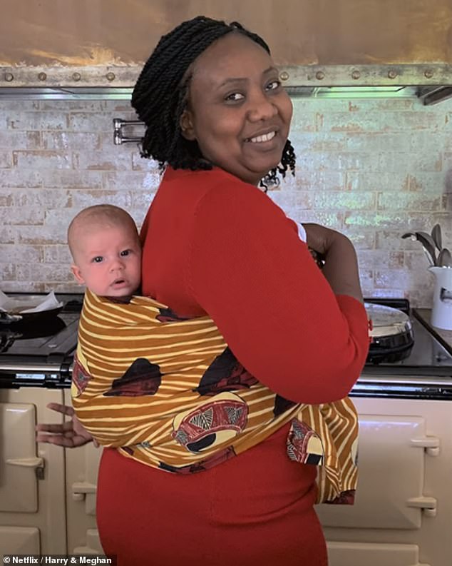 Lorren Khumalo (pictured with baby Archie at Frogmore Cottage) was engaged by the couple in 2019 when Archie was still a baby.