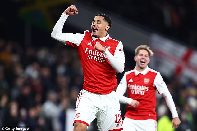 Arsenal defender William Saliba was undeterred by the hostile environment at Tottenham