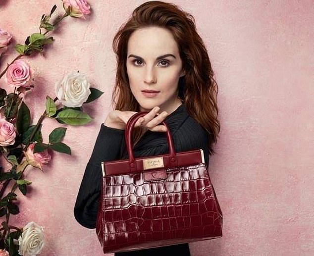 Sales increase: Aspinal of London is selling a collection of handbags designed by Downton Abbey actress Michelle Dockery (pictured)