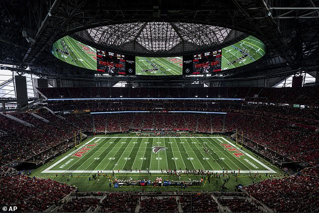 The Atlanta Falcons' Mercedes-Benz Stadium will be the site for the possible Bills-Chiefs AFC title game