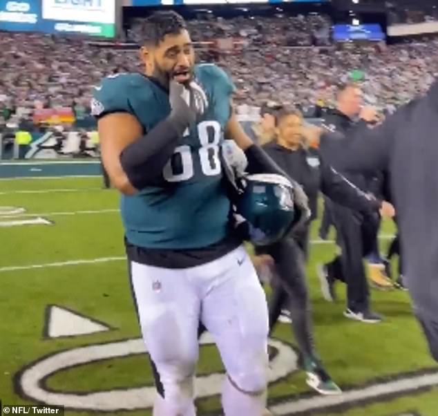 Mailata couldn't contain his emotions after he was a key contributor to Philadelphia's Super Bowl win.