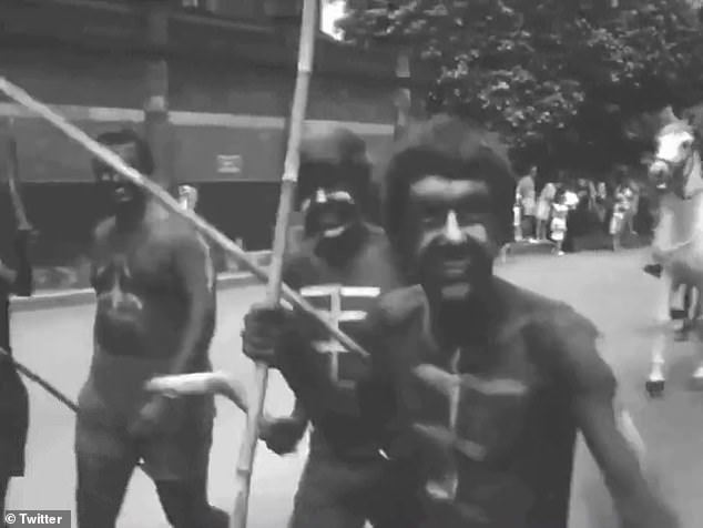 The images, which are haunting to the modern eye, show men and boys in blackface entertaining Australia Day crowds in Newcastle