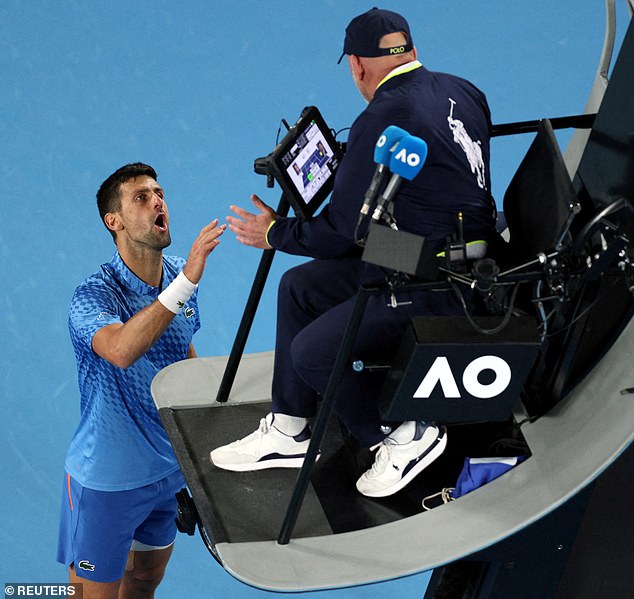 Tempers flared during Djokovic's match against French player Enzo Couacaud, with the Serbian player yelling at the referee to get the fans out of the stadium.