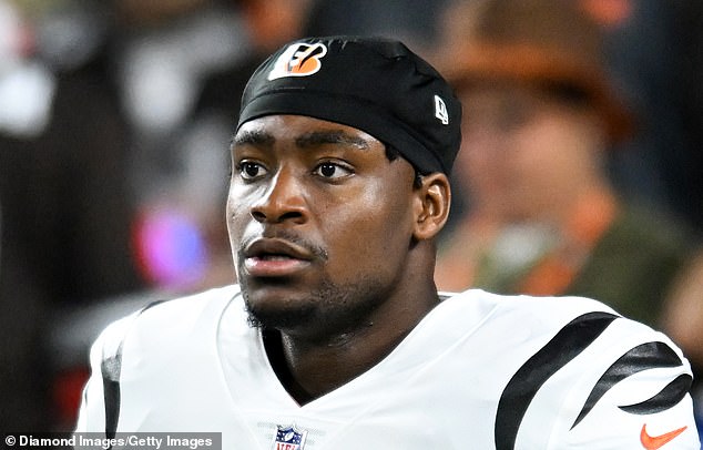 Bengals defensive end Joseph Ossai (pictured) did not cost his team a Super Bowl berth with his penalty for a late hit on Patrick Mahomes, according to Cincinnati head coach Zac Taylor.