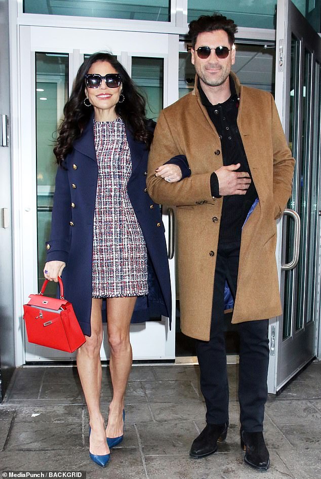 So close!  Bethenny Frankel and Maksim Chmerkovskiy were seen leaving Good Day NY on Thursday morning.