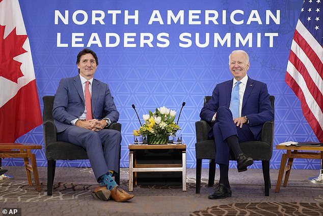 President Joe Biden earlier dodged questions about the classified documents found at his think tank in Washington DC, smiling at reporters' questions during his meeting with Canadian Prime Minister Justin Trudeau