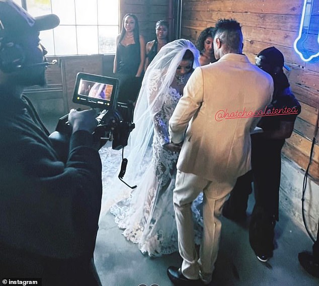 No votes: Blueface, 26, and his on-and-off girlfriend Chrisean Rock, 22, may have walked down the aisle together, but apparently, it wasn't for happily ever after, more for a music video.