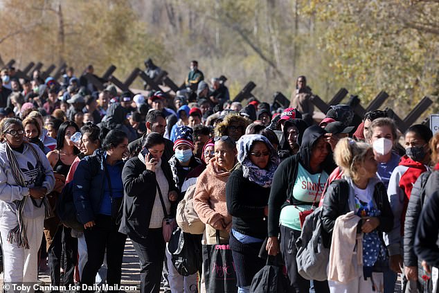 Large numbers of migrants continue to cross into the United States at the southern border in Yuma, Arizona.