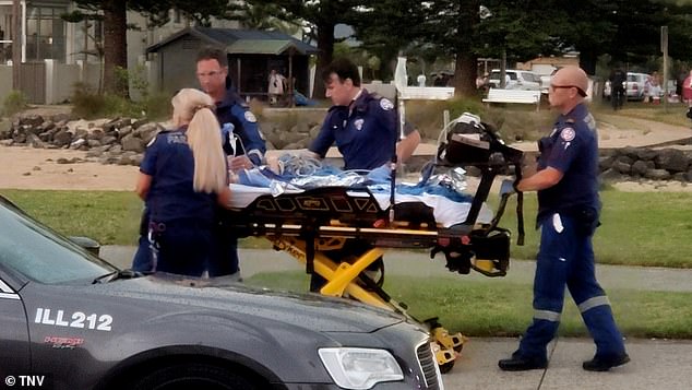 A child has been rushed to hospital after being struck by lightning on a Wollongong beach.