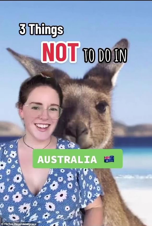 British expat and Queensland radio host Jordan Grace shared an entertaining video with her top tips for travelers planning to visit the country.