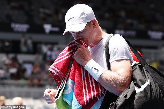 Edmund showed a dejected figure as he walked off the court after his big loss to the fifteenth seed.