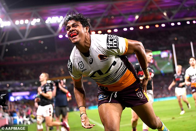 Brisbane star Selwyn Cobbo (pictured) revealed he left halfway through the Broncos' season-defining game against Parramatta because his team was losing so badly.