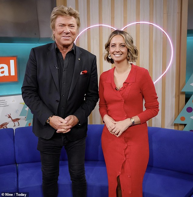 Brooke Boney (right), 35, praised the Today show for becoming more diverse since co-host Sarah Abo, 36, took over her new role this week.  Pictured with entertainment presenter co-host Richard Wilkins