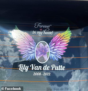 Lily's heartbroken father John Van de Putte has revealed a set of bespoke stickers to honor his daughter.