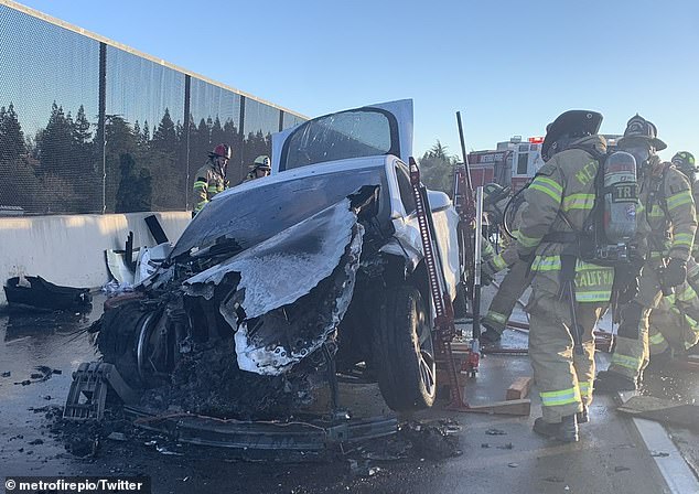 Firefighters used 6,000 gallons of water to extinguish a Tesla Model S that caught fire while the driver was on Highway 50 in Rancho Cordova