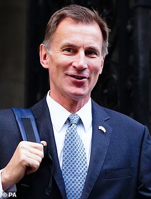 Under pressure: Jeremy Hunt wants to focus on policies that kick-start the economy