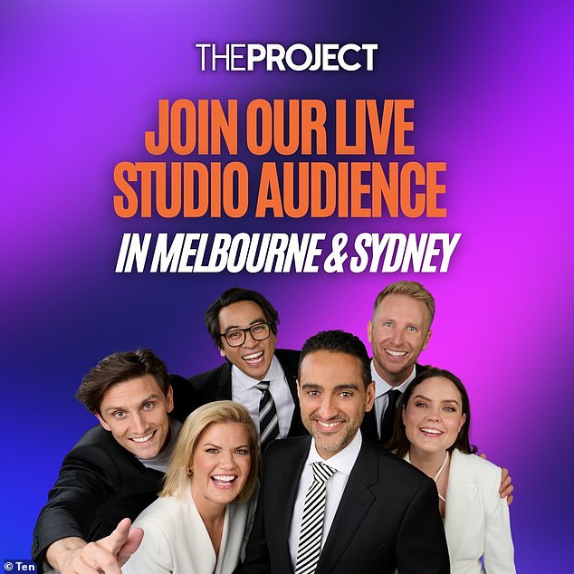 Channel Ten is trying to attract studio audience members for the new season of The Project in 2023. New cast shown