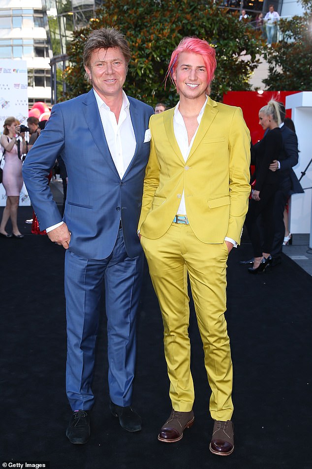 Christian Wilkins didn't always have a flair for fashion, admitting on Monday that he once suffered an 'appalling' wardrobe failure at the 2013 ARIA Awards (pictured with his father Richard Wilkins)