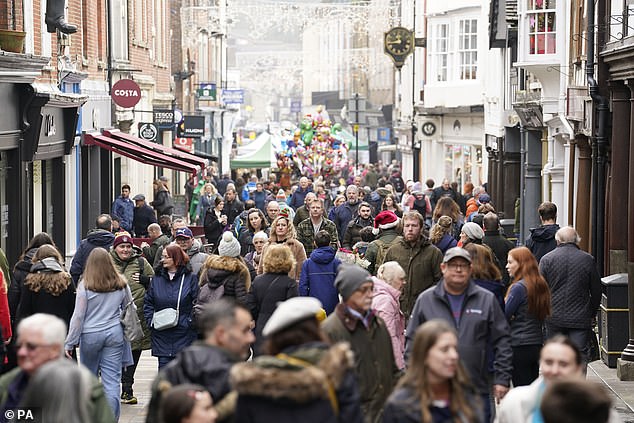 High Street sales in December were 6.9% higher than a year earlier, more than double the 3.1% average growth seen for the year